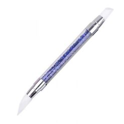 5PCS Double Heads Nail Art Silicone Sculpture Pen With Rhinestone Acrylic Handle-8