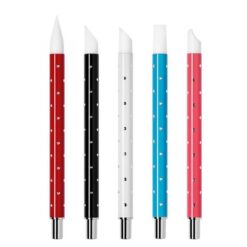 5PCS Nail Art Emboss Carving Soft Silicone Pen Set-4