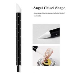 5PCS Nail Art Emboss Carving Soft Silicone Pen Set-5