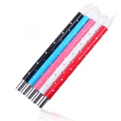 5PCS Nail Art Emboss Carving Soft Silicone Pen Set