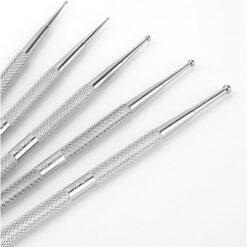 5pcs per set Stainless Steel Handle 2 Way Marbleizing Dotting Pen Set-7