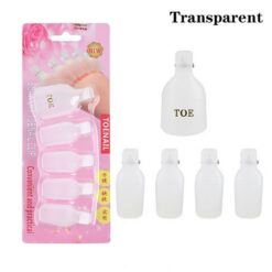 5pcs Plastic Nail Art Toe Soaker Off Clip UV Gel Polish Remover Clips-11