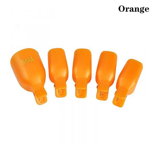 5pcs Plastic Nail Art Toe Soaker Off Clip UV Gel Polish Remover Clips-13