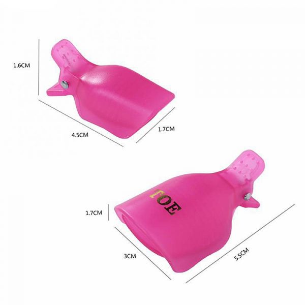 5pcs Plastic Nail Art Toe Soaker Off Clip UV Gel Polish Remover Clips-5