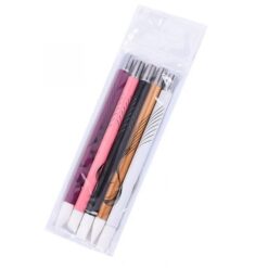 5PCS Soft Silicone Nail Art design Carving Craft Pen Brush Kit-10