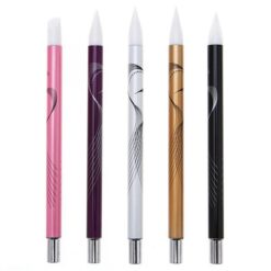 5PCS Soft Silicone Nail Art design Carving Craft Pen Brush Kit-3