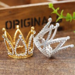 6 Grids Crown Nail Brush Rack Holder With Inlaid Rhinestone-6