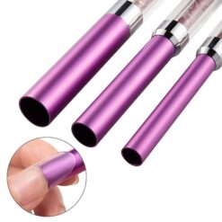 6 que kim loại uốn cong hình chữ C bằng đá quý nhiều màu