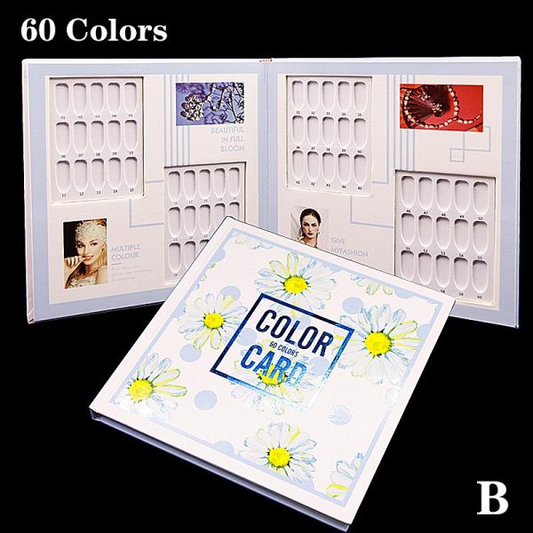 60 And 80 Colors Various Designs Of Nail Gel Polish Display Card Book Color Board-10