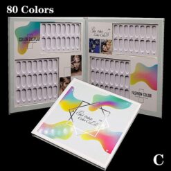 60 And 80 Colors Various Designs Of Nail Gel Polish Display Card Book Color Board-11