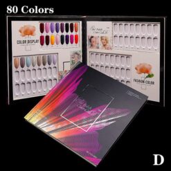 60 And 80 Colors Various Designs Of Nail Gel Polish Display Card Book Color Board-12