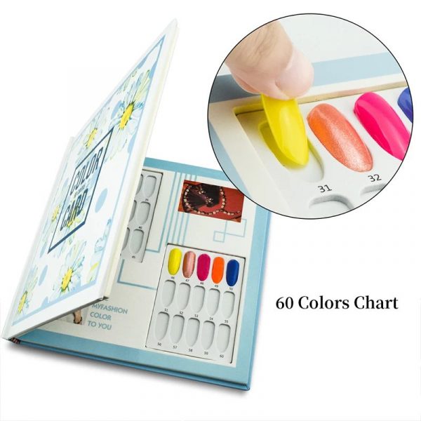 60 And 80 Colors Various Designs Of Nail Gel Polish Display Card Book Color Board-3