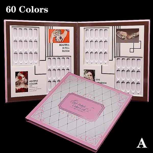 60 And 80 Colors Various Designs Of Nail Gel Polish Display Card Book Color Board-9