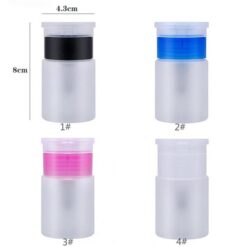 60ML Empty Press Pump Dispenser Refillable Nail Polish Remover Cleaner Bottles-4