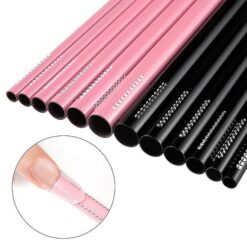 6 que kim loại uốn cong hình chữ C bằng acrylic đính kim cương