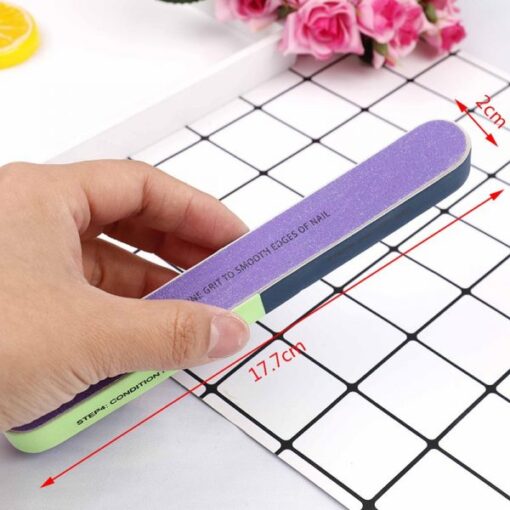 7 Steps Nail Shiner Buffer Polishing Block Sanding Files-6