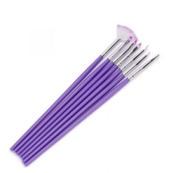 7PCS Purple Handle Nail Art Design Pen Painting Brush Set-2