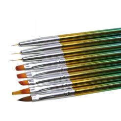 8 PCS Gradual Color Plated Metal Handle Nail Art Design Brush Set-1
