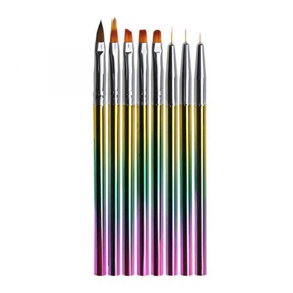 8 PCS Gradual Color Plated Metal Handle
