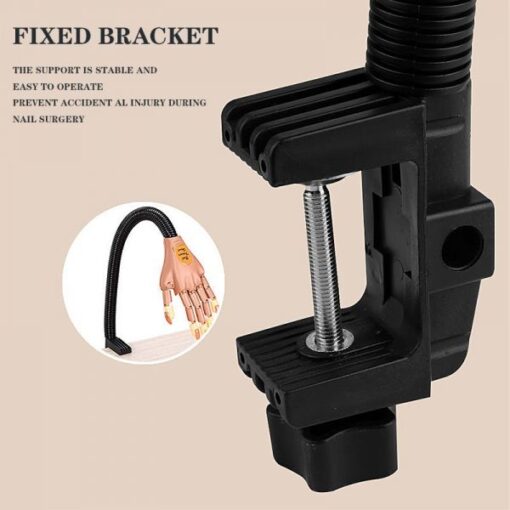 Adjustable Nail Art Model Hand Nail Practice Hand With Clamp Holder And 100 Refill Nail Tips-5