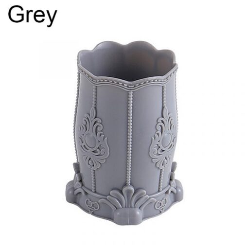 Antique Anaglyph Style Nail Art Brush Holder Nail Tools Storage Box-grey