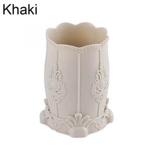 Antique Anaglyph Style Nail Art Brush Holder Nail Tools Storage Box-khaki