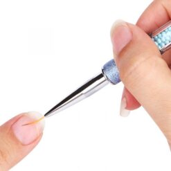 application of Nail Liner Brush With Pearl Inside Acrylic Handle