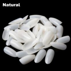 Artificial Oval Full Cover Nail Tips In natural color