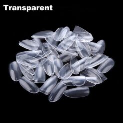 Artificial Oval Full Cover Nail Tips In transparent color