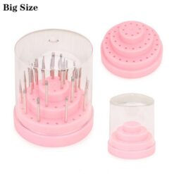 3 màu cỡ lớn 48 lỗ mũi khoan nghệ thuật làm móng tay Hộp lưu trữ rỗng Giá đỡ trưng bày