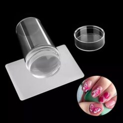 Con dấu nghệ thuật làm móng bằng silicon mềm Clear Jelly có nắp