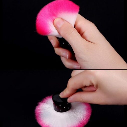 Crystal Embedded Handle Soft Nail Art Dust Brush Make Up Foundation Brush-2