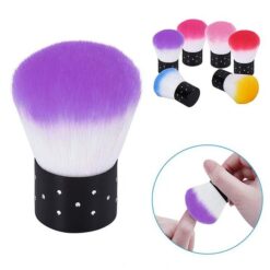 Crystal Embedded Handle Soft Nail Art Dust Brush Make Up Foundation Brush
