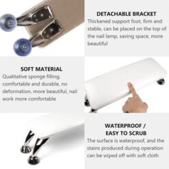Detachable Leather Manicure Cushion Pillow With 4 Brackets-8