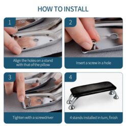 Detachable Leather Manicure Cushion Pillow With 4 Brackets-9