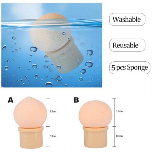 Detail of 5pcs Reusable Gradient Nail Art Decor Brush Replaceable Sponge Heads