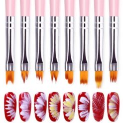 Detail of 8 Types Wooden Handle DIY Nail Art Brush One Stroke Flower Painting Petal Brush