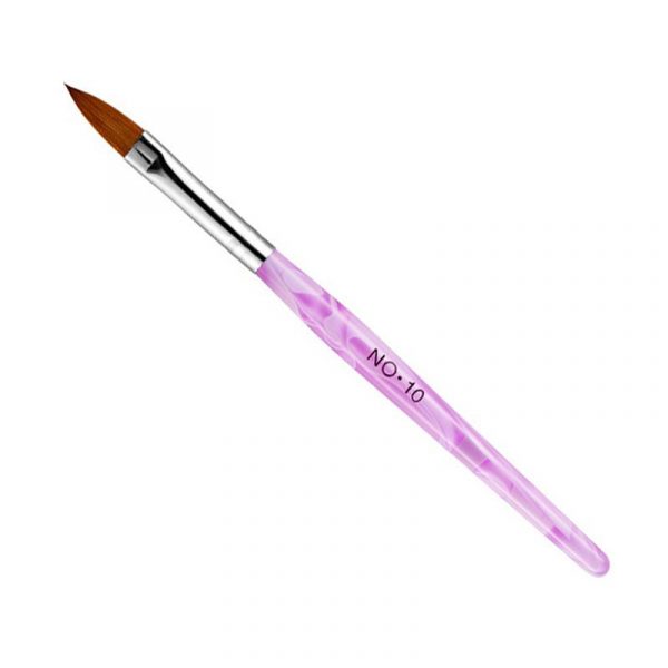 detail of Acrylic Nail Brush With Spray Design acrylic handle-1