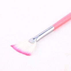 Detail of Fan-shaped Foundation Brush Glitter Powder Brush With Wooden Handle-2