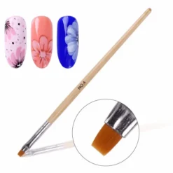 Detail of Gel Nail Brush With Natural Wooden Handle