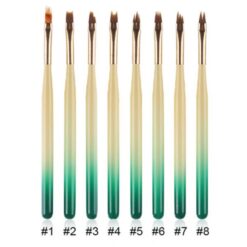 detail of Gradient Color Wood Handle 3D Flower Painting Ombre Nail Art Brushes-2