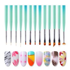 Detail of Multi-functional 13 Types Gradient Color Wooden Handle Nail Art Brush