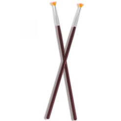 detail of Nail Art Fan Shape Gradient Color Brush With Long Red Wood Handle-3