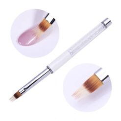 Detail of Nail Art Gradient Color Painting Brush With Rhinestone Inside Acrylic Handle-1