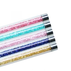 Detail of Nail Art Liner Detail Brush With Rhinestone Metal Handle And Cap-3