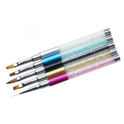 Detaill of Multi-functional 5 Types Crystal Metal Handle Nail Art Brush