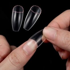 details of 500pcs Ballerina Coffin Half Cover Nail Tips -2