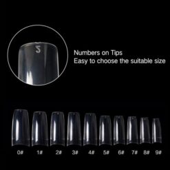 details of 500pcs false French nail tips in box-2