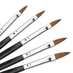 details of Acrylic Nail Brush With Black Wooden Handle