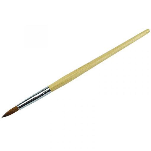 details of Acrylic Nail Brush With Natural Wooden Handle